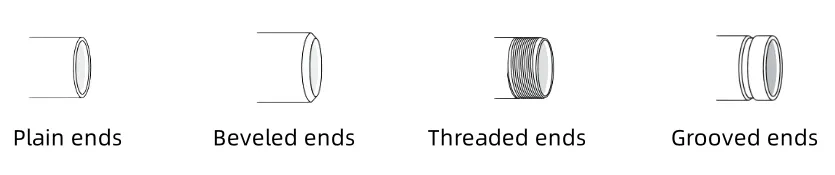 PE BE TE GE pipe end types