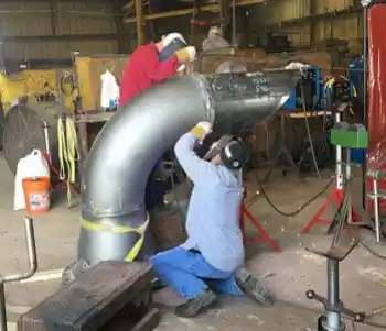 Stainless steel elbow Installation welding site Stainless steel elbow Installation welding site